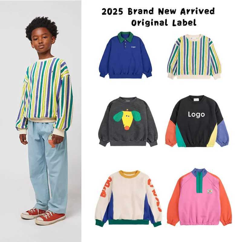 2025 New Spring Summer Korean Childrens Clothes Baby Boys Girls Outdoor Cotton Hooded Jackets Sweatshirts Childrens Top Sweater Z250826