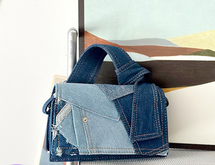 Top Brand High Quality New Style Free Delivery Designer Denim Patchwork Crossbody Niche Casual Shoulder High-end Commuter New Handbag New Free Deliv