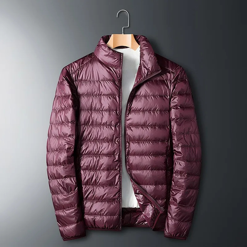 2024 Autumn Lightweight Thin Duck Down Jacket Men Good White Casual Ultralight Male Feather Jackets Coat250825