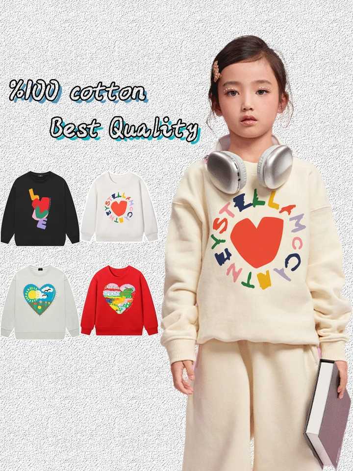 ute Girls Heart Hoodie Autumn Kids Clothes 2025 New Vacation Casual Wear Valentines Day Love Print Sweater Child Girl Pullover Z250826