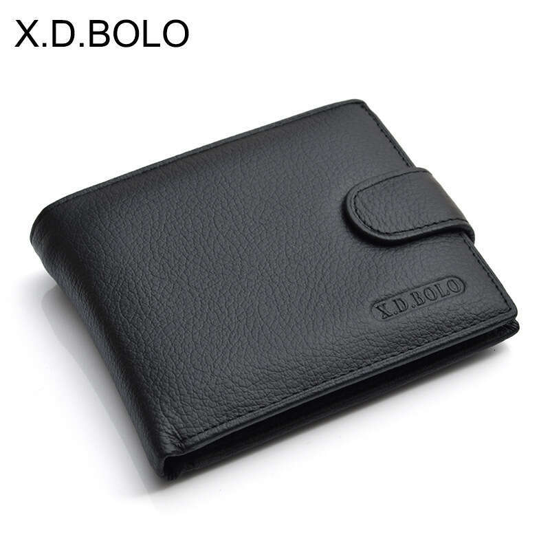 Men's Short Top Layer Cowhide Buckle 70% off Money Clip Zipper Coin Purse Wallet designer wallet B5