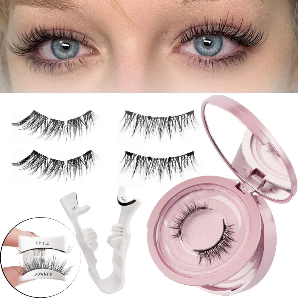 Magnetic Eyelashes 1/2 Pairs Handmade 3D Mink Lashes Reusable False Eyelashes Set Natural Long Fake Eyelash Makeup Tweezers Tool 250819
