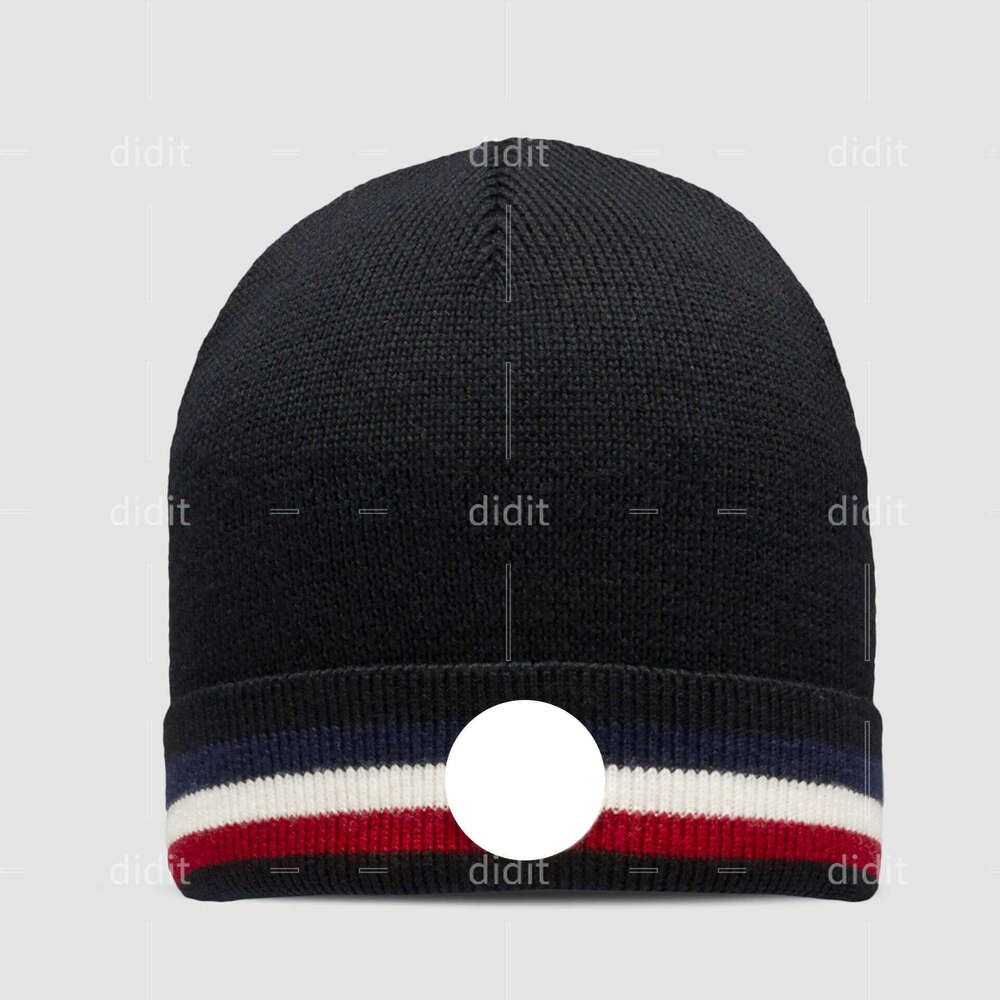 designer knit women Tricolor Wool Beanie men 2024 classic Black winter Plain fit trucker hat