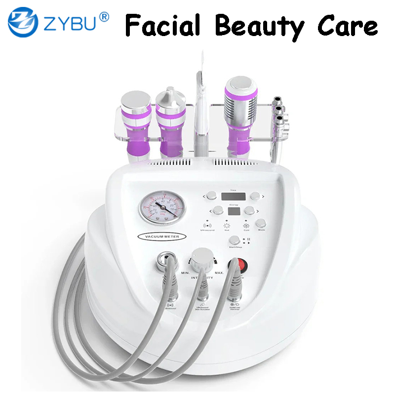 5 In 1 Portable Ultrasound Diamond Microdermabrasion Peeling Beauty Machine Ultrasonic Scrubber Deep Cleaning Face Anti Aging Skin Care Tools Cold H