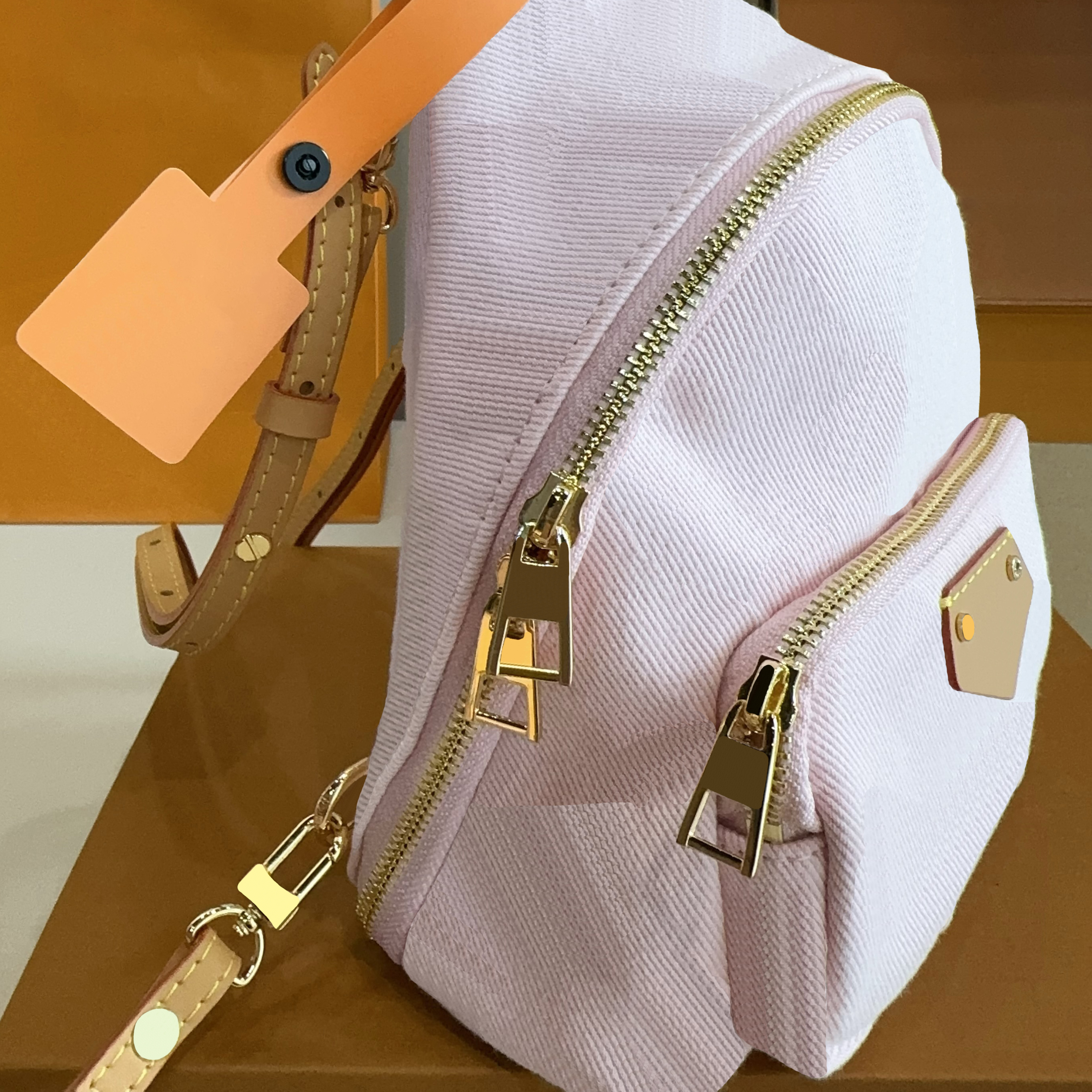 Mini backpacks designer bag backpack women Pink Denim designers bookbag luxury back pack womens fashion classic flower backpacks with dust bag