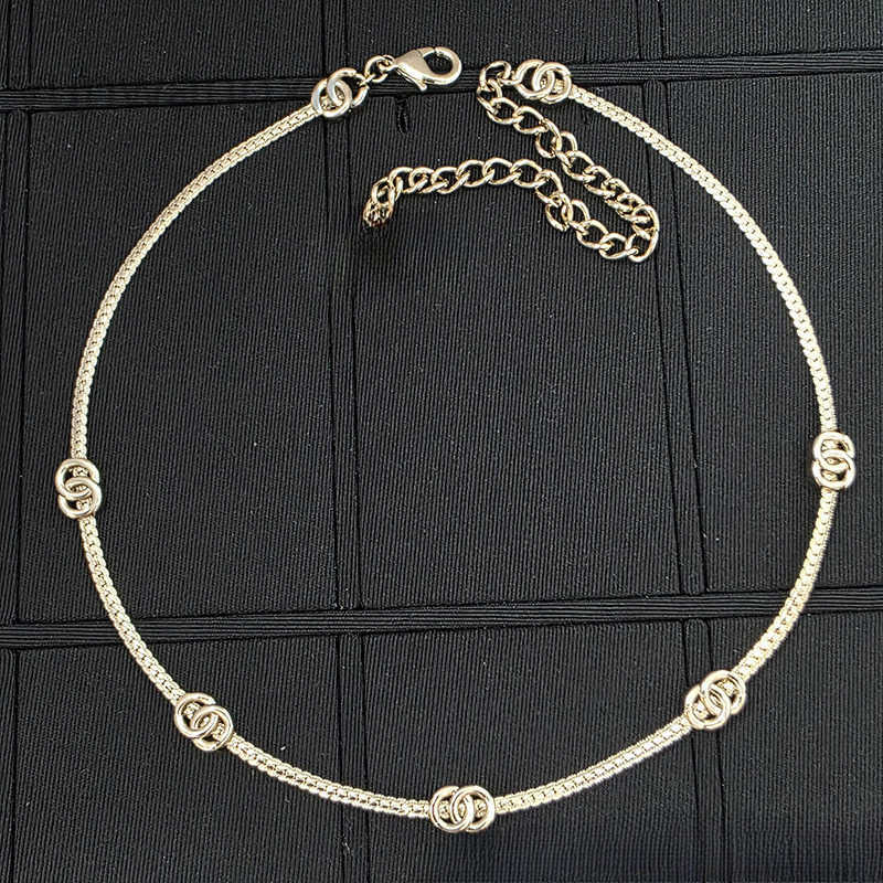 2025 spring summer new cuban chain choker necklaces for women girls classic letters designer chokers retro vintage 18k gold necklace jewelry gift