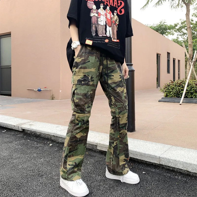 Y2K Streetwear Camouflage Baggy Tracksuit Cargo Pants Men Clothing Sweatpants Male Joggers Casual Long Trousers Moda Hombre 250826