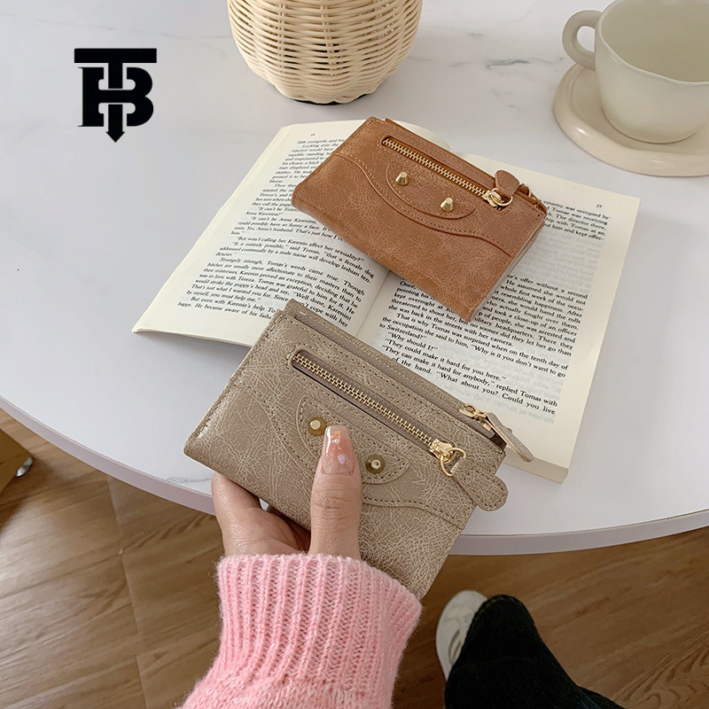 TB BHULAMTE Designer Splicing Folding Wallet High End Fashion Women's Short Handbag Luxury Zipper Coin Bag Handbag Card Bag Free Shipping