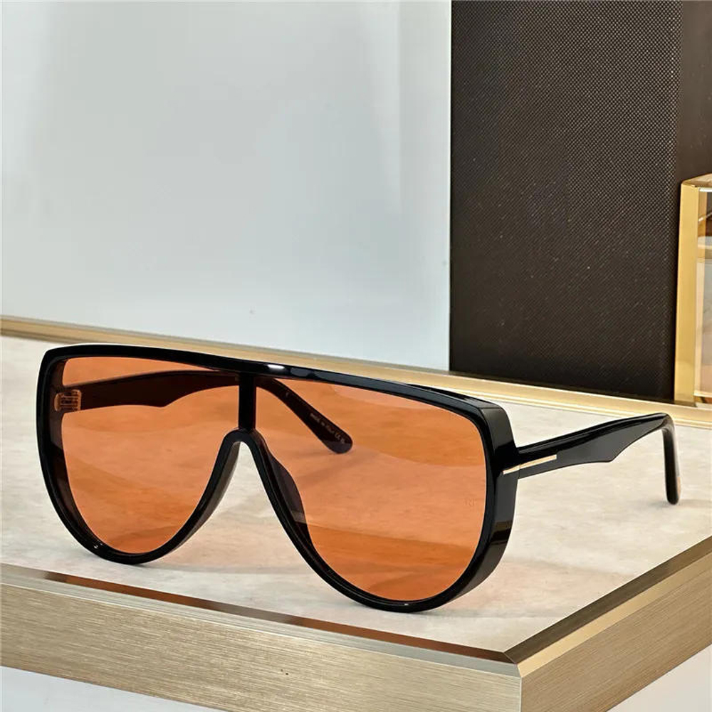 Oversized Pilot Sunglasses Black/Orange Lens UV400 Glasses Summer Shades Designer Sunglasses UV Protection Eyewear Unisex