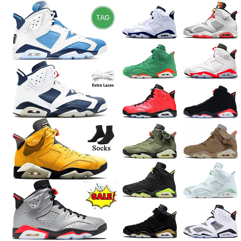 With Box Designer Basketball Shoes 6 6s j6 Sneakers Cool Grey Midnight Navy Carmine Olive Blue Electric Green Bordeaux White Red Oreo Men Outdoors T