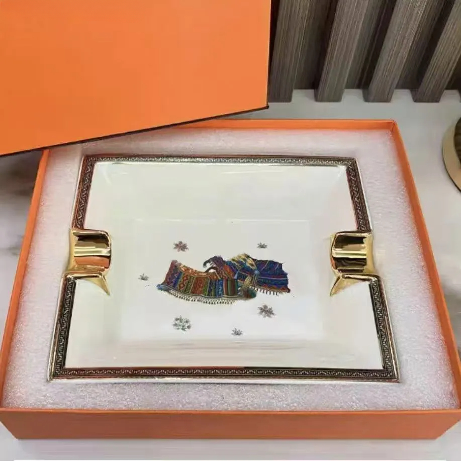 New Fashion High-end Brand Sequence Ashtray Home Self-Use Gift Top Quality Storage tray 3 sizes