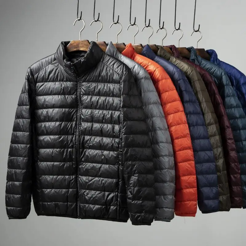 Portable Lightweight ort down Jaet for Men Autumn Winter Cotton Padded Stand Collar Warm Casual ly Friendly Outerwear250825