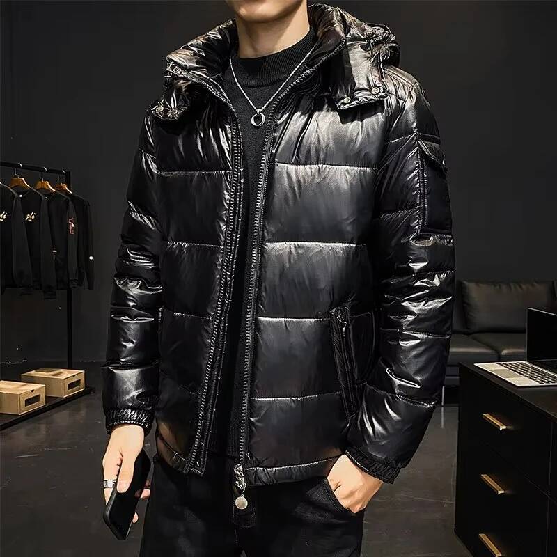 Thickened Warm Fashion Casual Style Cotton Jacket Quality Wind-Resistant Men Clothing Solid Color Comfortable Roupas Masculinas