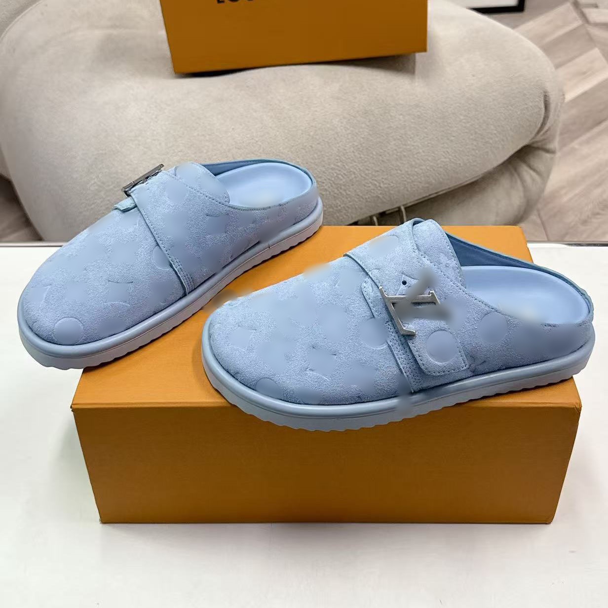 Sandals Designer Slipper Cosy Flat Sandals Calfskin aspen platform Mules Clogs Denim Letter Printing Comfort Casual Shoes Luxury Easy Sandal Fashion