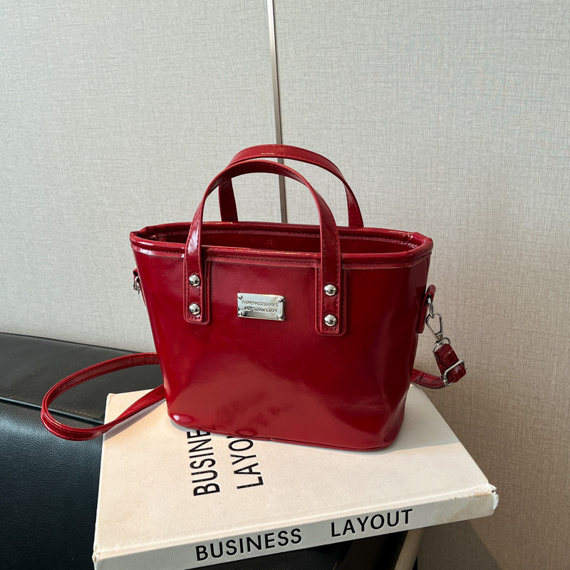 Textured Lace Pearl Bow New Fashion Summer Trend Solid Color Simple Handheld Crossbody Small Square Bag