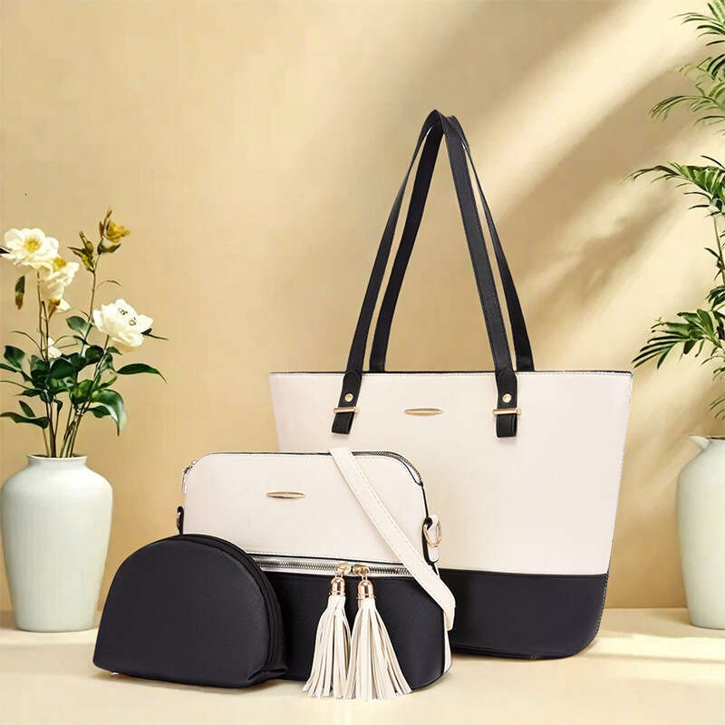 Elegant Texture Tote Bag for Women, Casual Commuting, Large Capacity, Single Shoulder, Crossbody, Handheld, Light Luxury, Ins Style