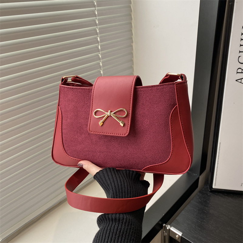 New Bowknot Fashion Design Simple Casual Solid Color Summer Single Shoulder Underarm Small Square Bag for Women