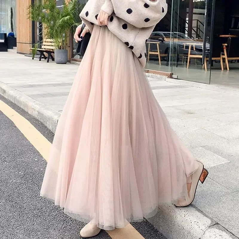 Woman Skirts Spring Summer Skirt Womens Tulle Skirt Pettiskirt Skirt Mujer Faldas Saias Mulher250825