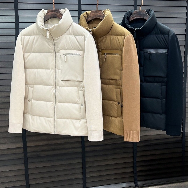 Winter Mens Downs Casual Stand Collar Down Jacket Warm Padded Coat ZG1289