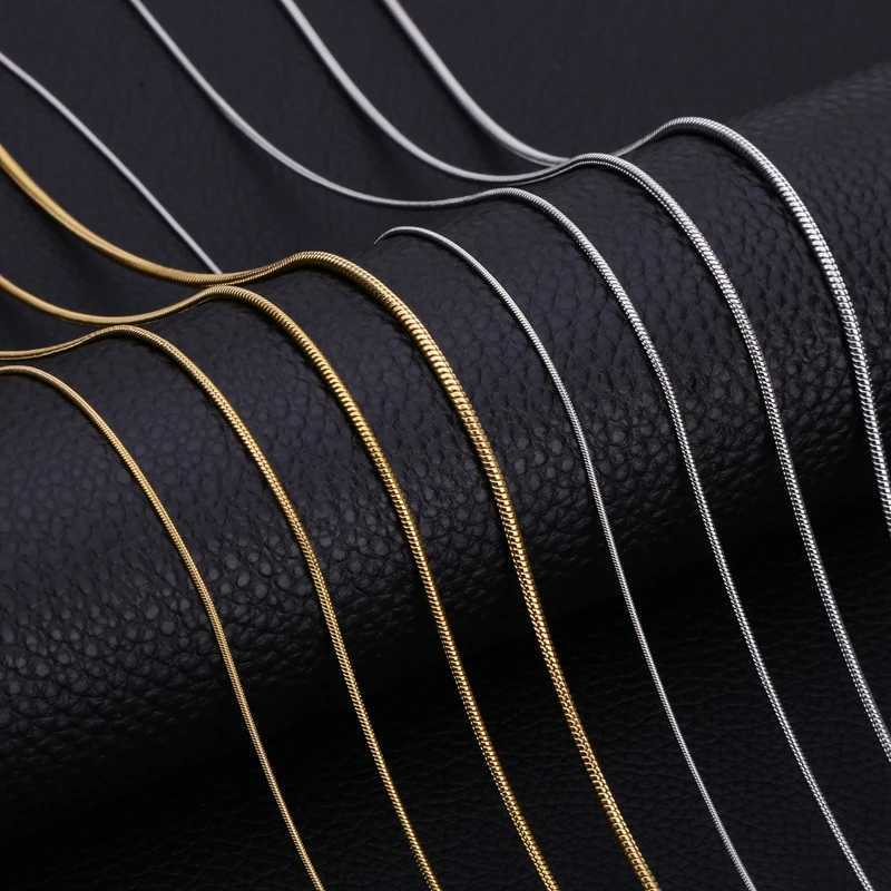 09mm2mm Stainless Steel Gold Color Chains Stainl Steel Snake Chains Necklace Twist Rope Jewelry for Women Long Chains AccessoriesXJ250826