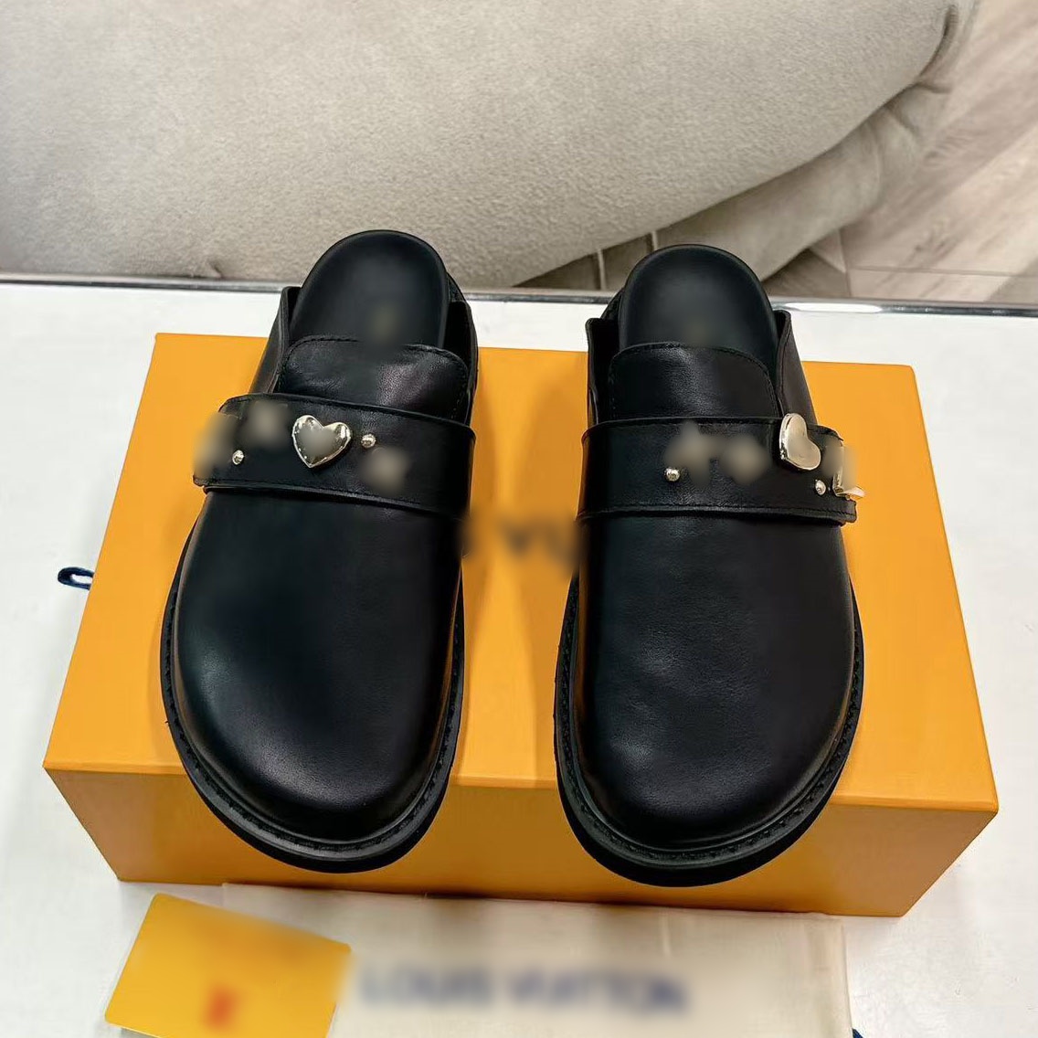 Designer Cosy Flat Comfort sandals mens womens mule suede calf leather upper with soft comfortable lining classic couple brand 8.25 03