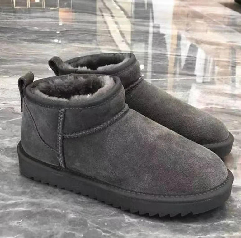 Designer Boots Tasman Slippers Snow Mini Ankle Short Leather Winter Platform Maroon Gray Black White