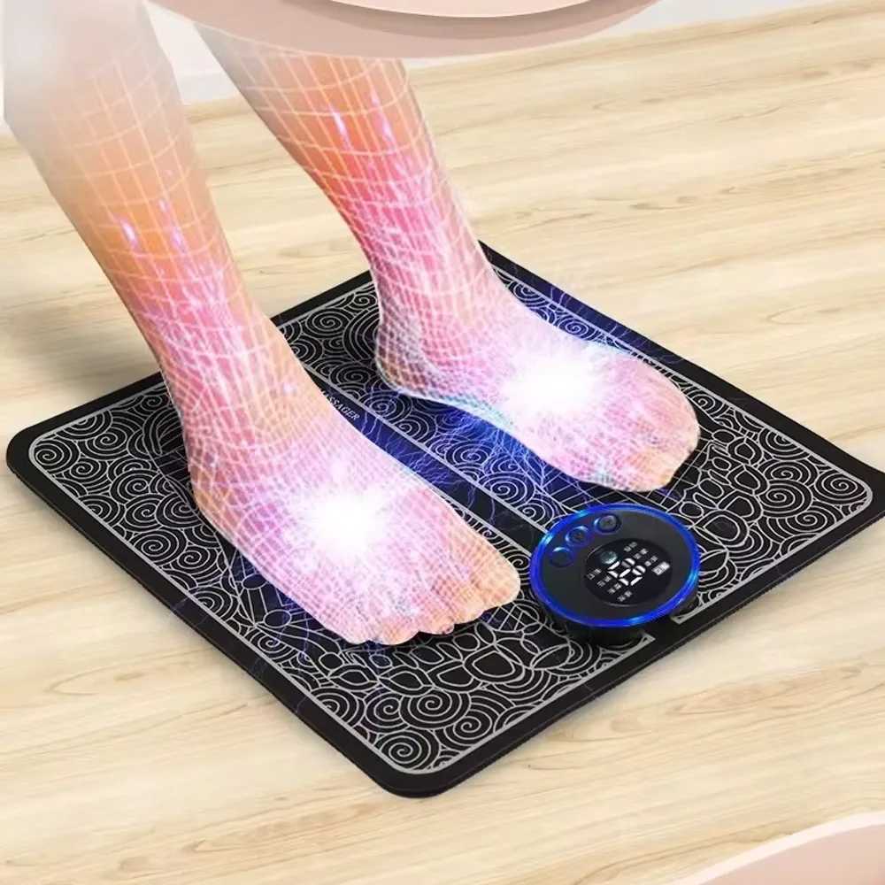 Electric Foot Massager Foldable Portable Quick USB Charging EMS Massager Improve Blood Circulation Relieve Sore Feet Leg Relax W250826