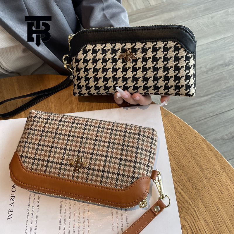 TB BHULAMTE Fashion Woolen Handbag Elegant Designer Women's Small Coin Bag Luxury Phone Bag New Card Bag Free Shipping Wallet