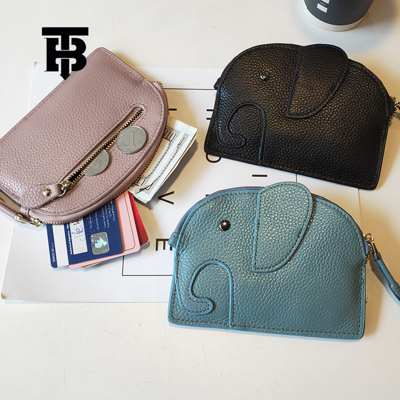 TB BHULAMTE Designer Japanese Luxury Style Coin Bag INS Leather Card Bag Genuine Leather Elephant Mini Creative Women's Wallet Free Shipping