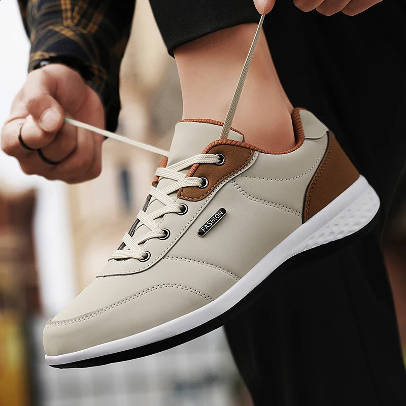 Balan Men Leather Shoes Sneaker Trend Sport Shoes Breathable Men Sneakers Non-slip Footwear Holiday Shoes for Male 250823