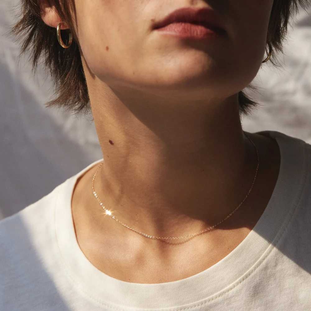 eManco Authentic Classic Necklace Design Simple Chain Bone Chain Stainless Steel Accessories Wholesale Factory SupplyXJ250826