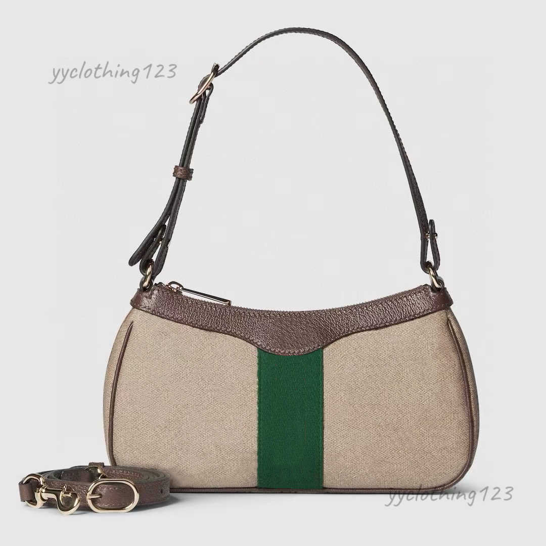 Top Handle Bag New Underarm Small Handbag For Women Fashion Canvas Genuine Leather Woman Purse Crossbody Clutch Tote Shoulder Fashion Bag PRPU