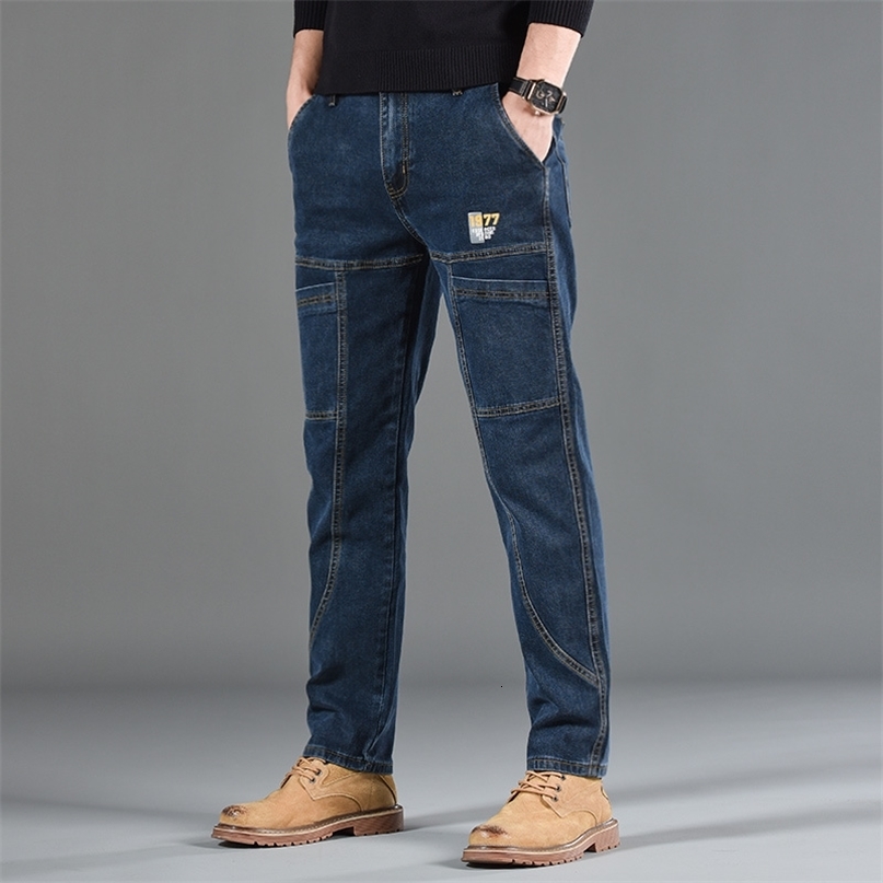 Fashion Print SixPocket Jeans Small Straight Cut Style Mens Casual Comfortable Fit Clothing250825