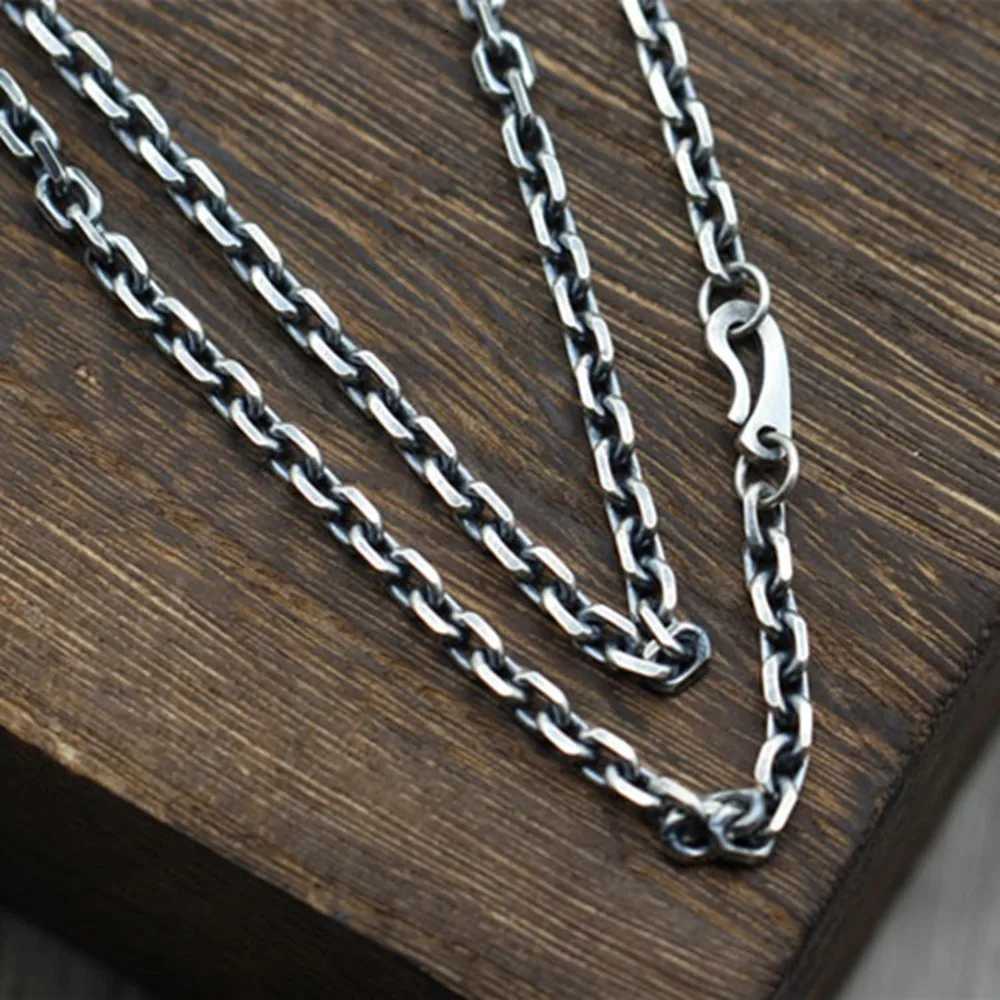 2023 New Fashion Real S925 Silver Men Necklace Cross Long Sweater Chain Taikoo Chain Fashion Jewelry AccessoriesXJ250826