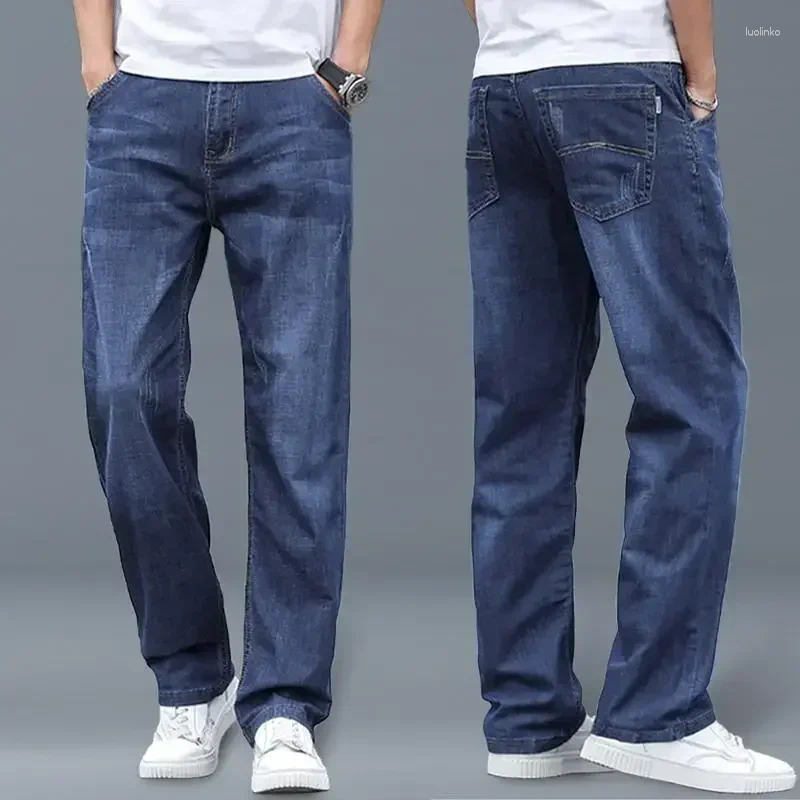Men's Jeans Summer Straight Leg Loose Large Autumn Thick Wear-resistant Casual Pants Korean Trousers