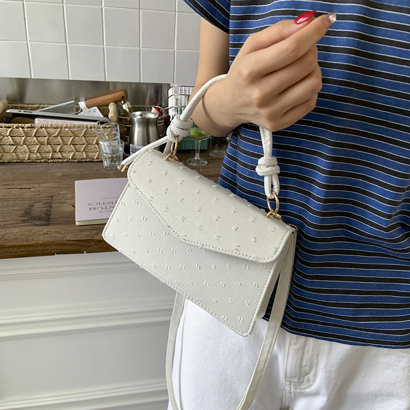 Fashionable Small Square Single Shoulder New Women's Korean Style Solid Color Simple Crossbody Bag