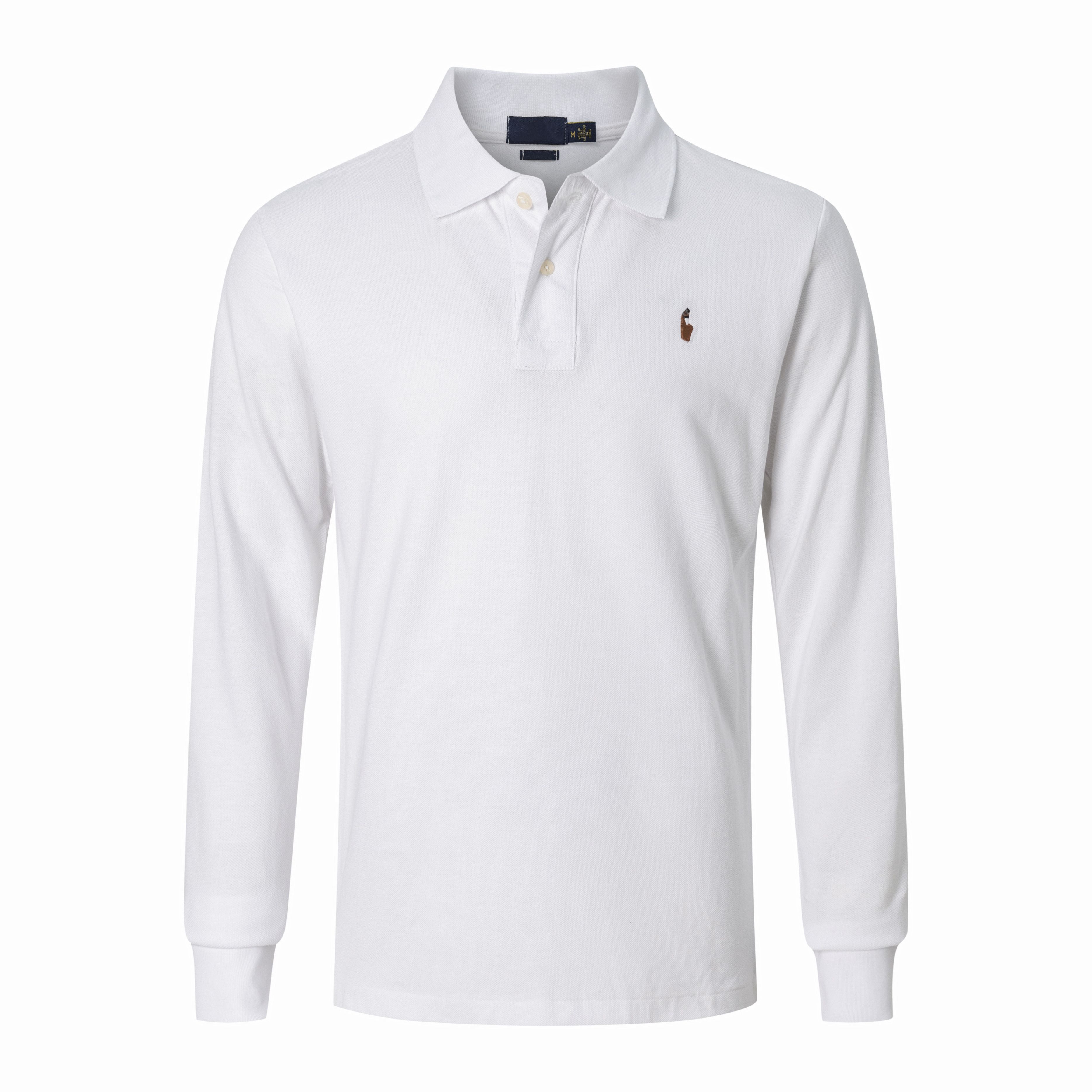Men's long-sleeved polo shirts with high-quality embroidery letters designer business style lapel long-sleeved T-shirt fashionable summer casua