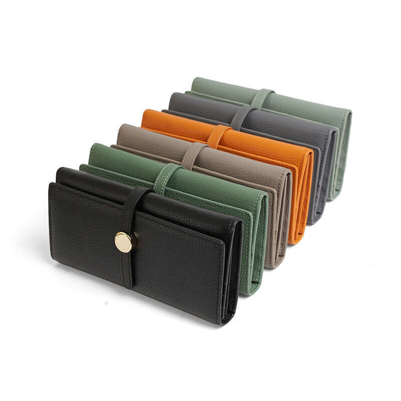 2022 New Fashion Versatile Women's Long Wallet Handheld Large Capacity Multi-Card Slot Simple Foldable Solid Color Money Clip designer wallet B