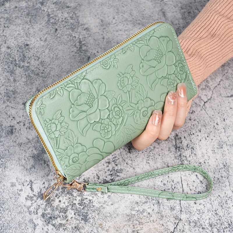 2024 new wallet female long Korean fashion handheld coin purse zipper multifunctional ladies mobile phone bag W250826