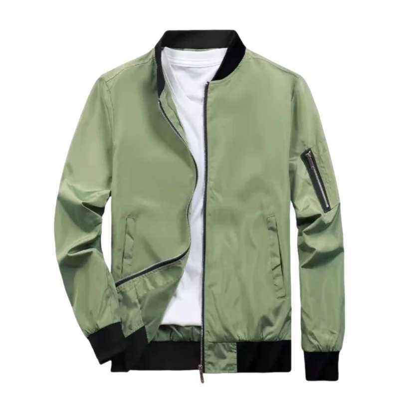 Sports Windbreaker Zip Up Coat with Pockets Clothing Spring Autumn Mens Bomber Jacket Casual Lightweight Jacket For MenXJ250826