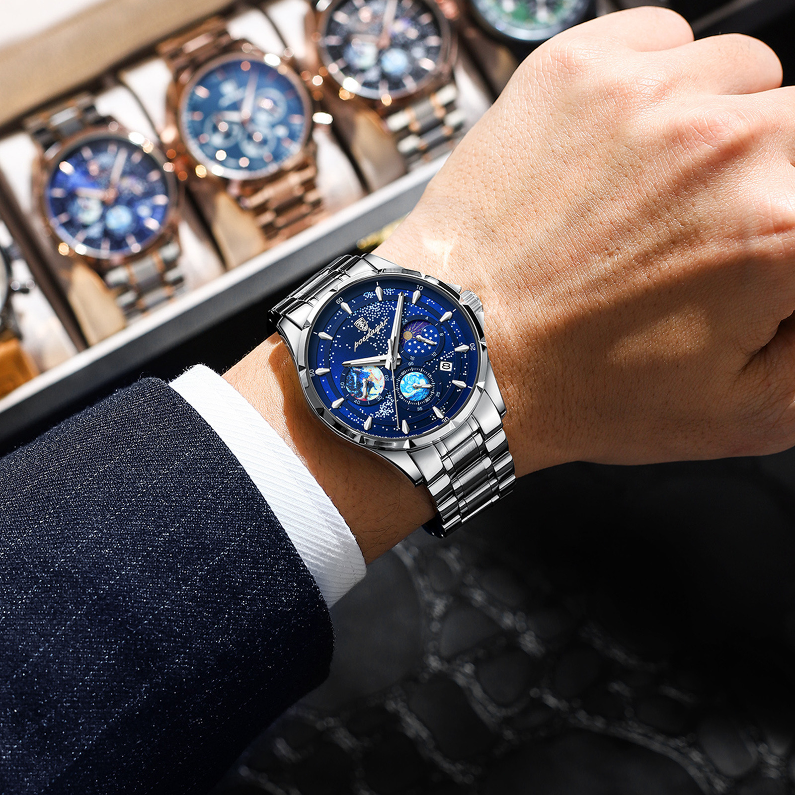 Free shipping for new designer watches Swiss Brand New Multifunctional Luminous Men's Watch Waterproof Quartz Watch Live Export Hot Item Dropsh