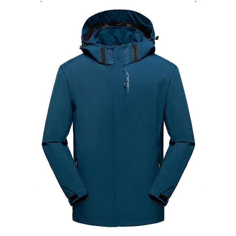 2024 New Waterproof Functional Jacket Mens Casual Loose Thin Waterproof Windbreaker Autumn Couple Detachable Hat Fishing CoatXJ250826