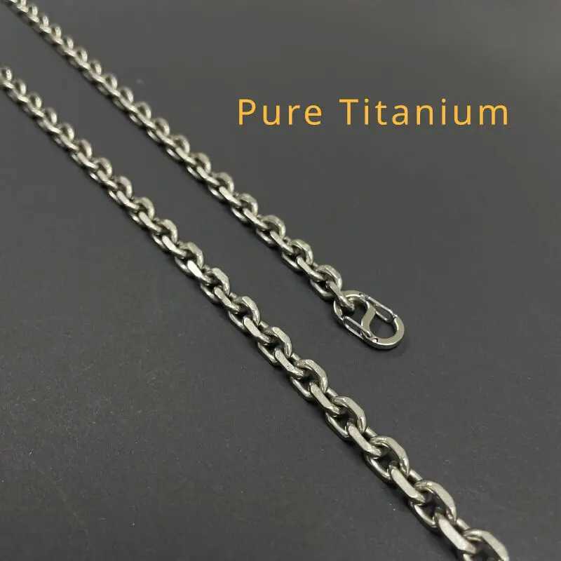 New Pure Titanium Necklace Titanium Angle Chain Wide 7mm AntiAllergic Men Women DIY Hip Hop Trend Customizable Length LightXJ250826