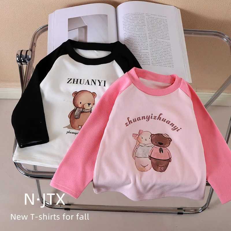 Autumn Childrens Long Sleeved Tshirt Girls Pattern Base Shirt Boys Round Neck Single Tshirt Baby Student Clothing Z250826