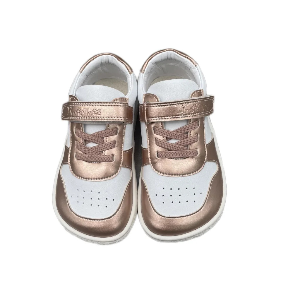 Tipsietoes 2025 Spring Genuine Leather Shoe For Girls And Boys Kids Barefoot Sneaker Light Weight Minimalist Elastic Strape250825ww1