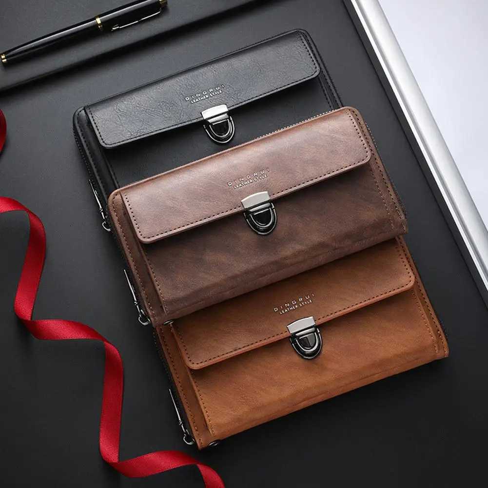 Fashion Classic Business Wallet Multiple Card Slots Men Long Wallet High Quality Vintage PU Handheld Faux Leather Wallets W250826