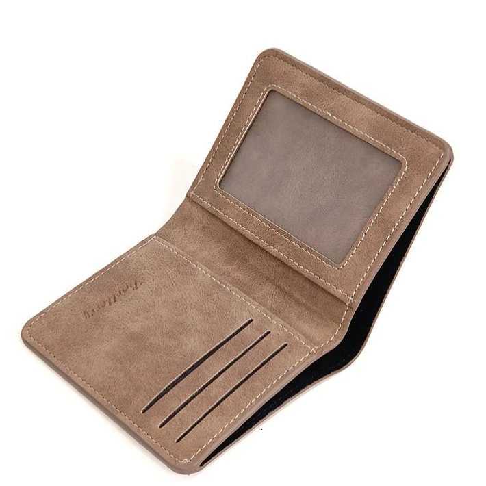 MultiCard Thin Sanded Leather Drivers License Card Holder Simple Casual New Business MultiFunction Bifold Mens Short Wallet W250826