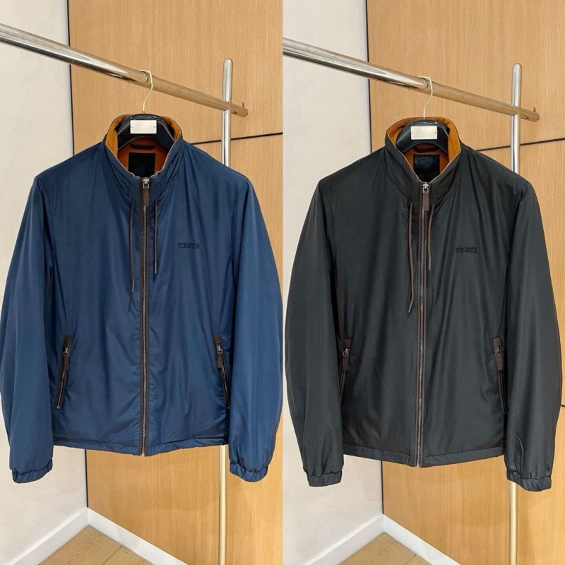 Mens Jackets Business and Leisure Stand Collar Slim Coat Embroidered Coat ZG1289