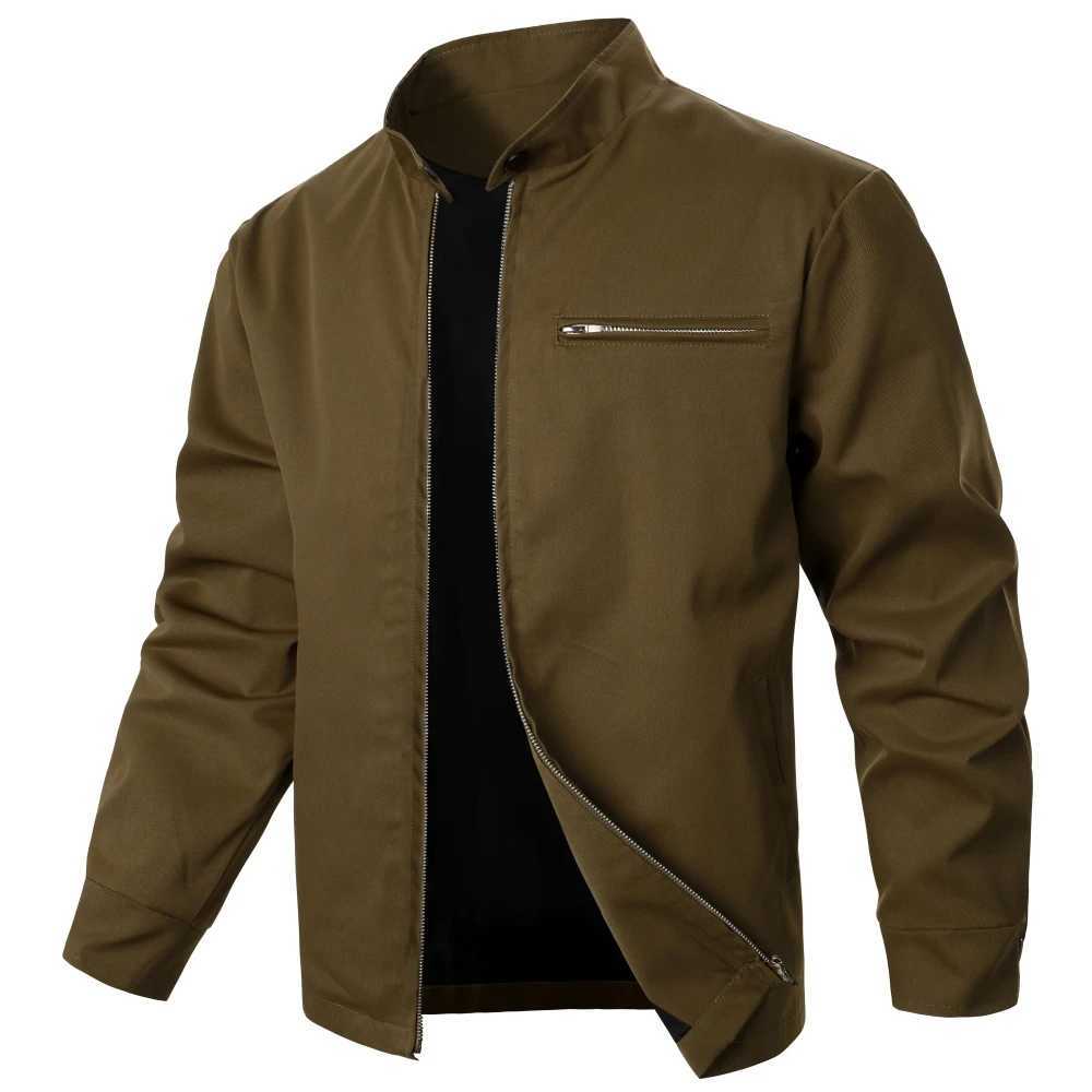 Mens Jacket Coat Solid Color Zipper Regular Fit Windproof Casual Style Mens Coat Outdoor Sports Daily Outfits Gift Mens CoatXJ250826