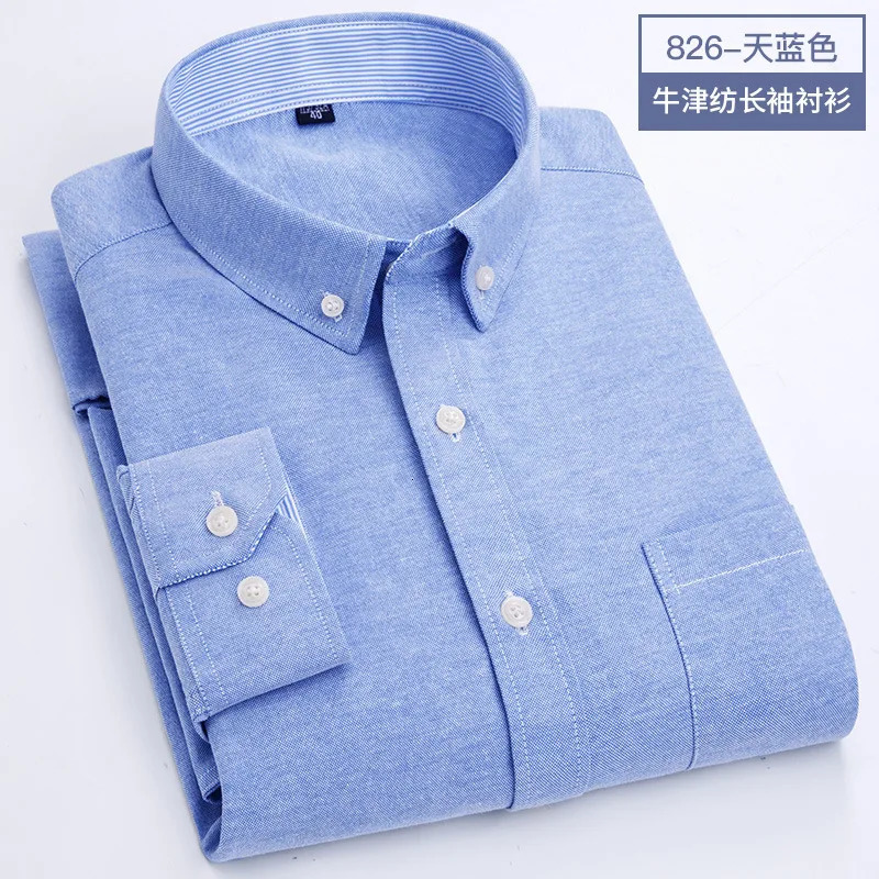 Mens long sleeve shirt Spring summer autumn winter Oxford woven slim free ironing comfortable soft casual fashion simple work 250825